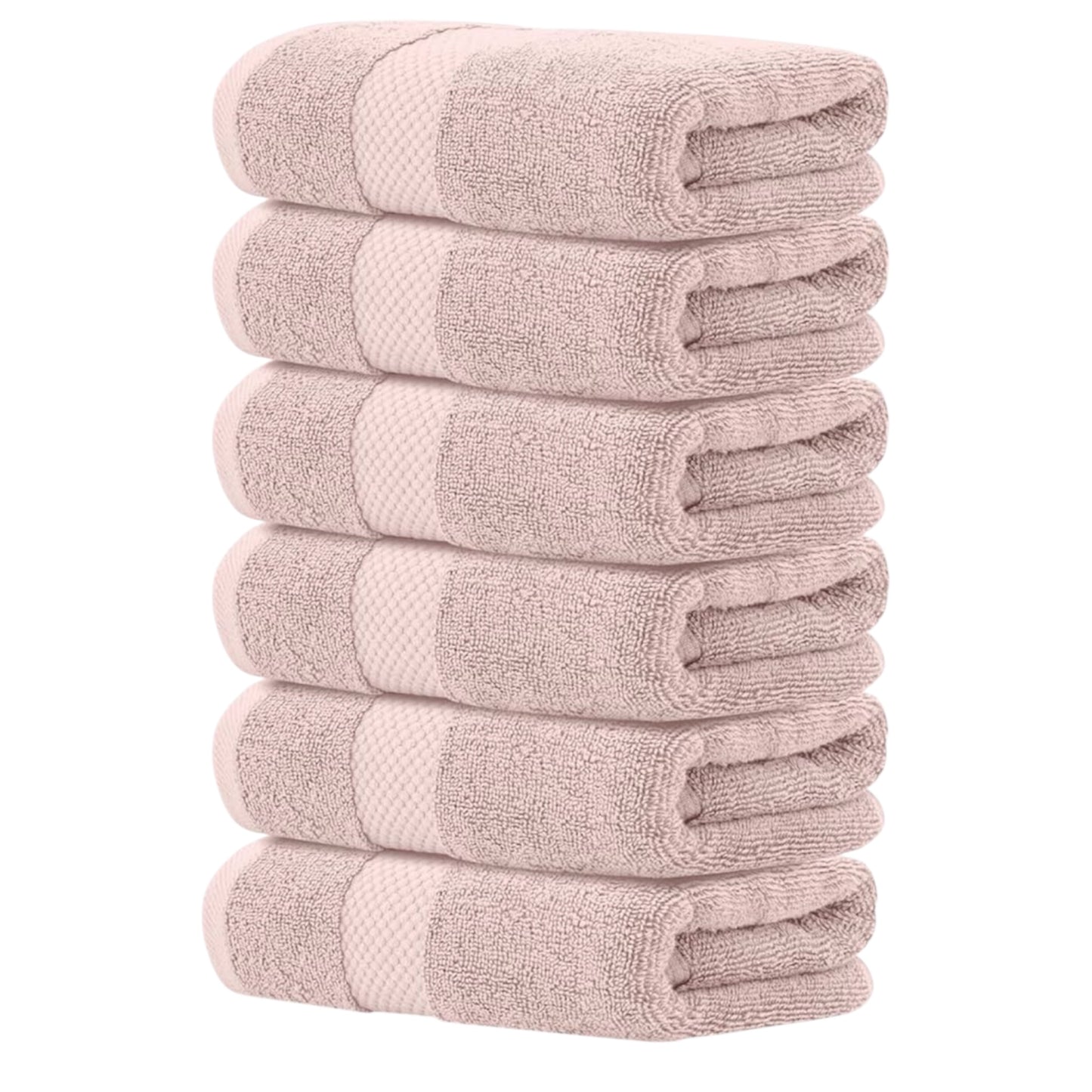 Luxury White Hand Towels – 100% Cotton, Hotel Collection – Set of 6 (40 x 76 cm)