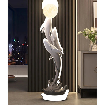 Luminous Whale Floor Sculpture
