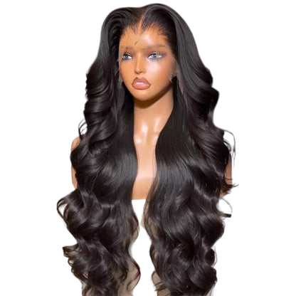 100% Human Hair Lace Front Wig – 13x6 Body Wave, 13x4 Front, HD Lace, Pre-Plucked, 30–40 Inch, Brazilian Hair, 200% Density