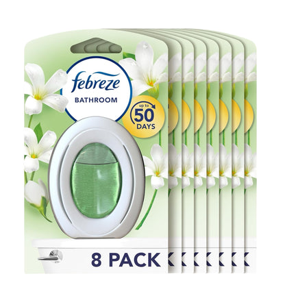 Bathroom Air Freshener, Odour Fighter, White Jasmine, 8 Items, Bathrooms Freshener & Odour Eliminator