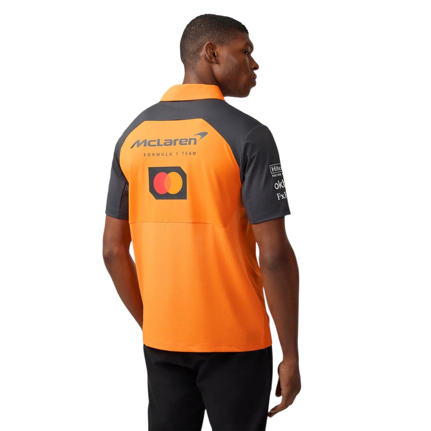 Official Mens McLaren Formula 1 Team Polo Shirt - Papaya/Phantom