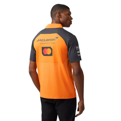 Official Mens McLaren Formula 1 Team Polo Shirt - Papaya/Phantom