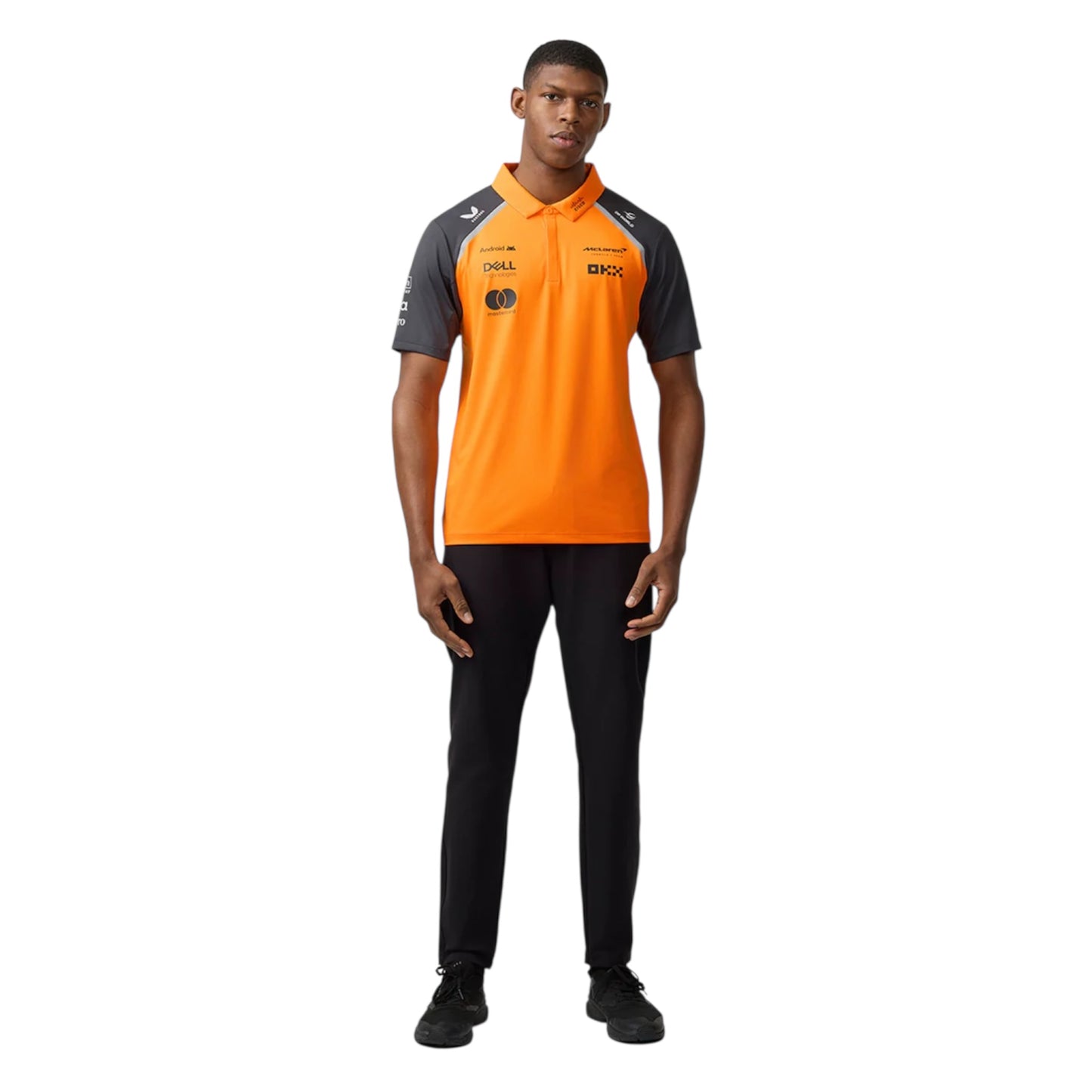 Official Mens McLaren Formula 1 Team Polo Shirt - Papaya/Phantom