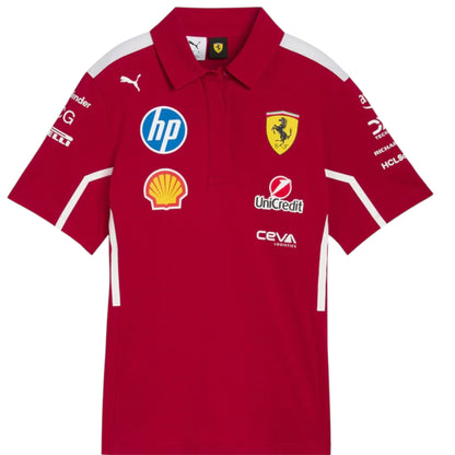 Scuderia Ferrari F1 Men’s Team Polo Shirt 2025 Red