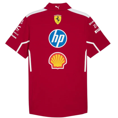 Scuderia Ferrari F1 Men’s Team Polo Shirt 2025 Red