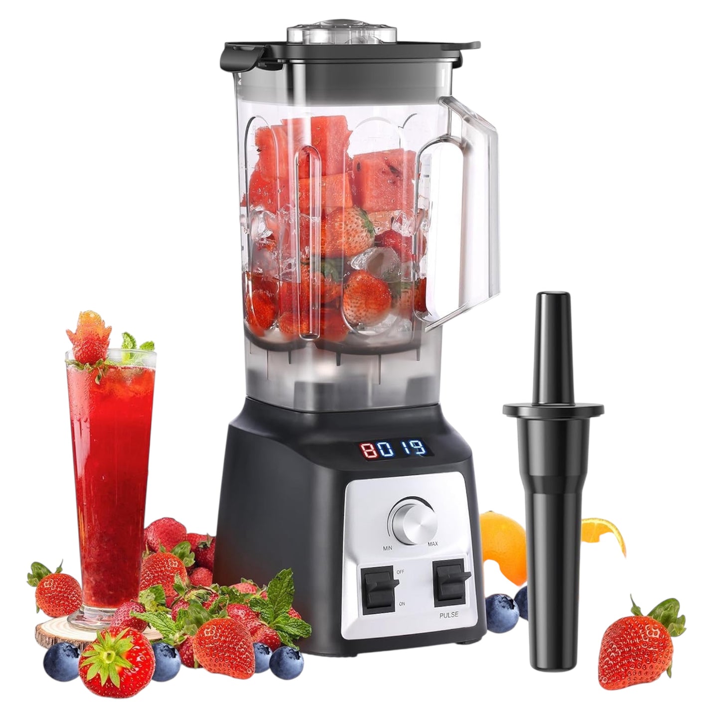 Enfmay Blender Smoothie Maker, 2000W Powerful Blender for Kitchen with 2L Bpa-Free Tritan Container, 8 Sharp Blades with 30000 RPM High-Speed Jug Blender, Professional Smoothie Maker for Ice/Nut