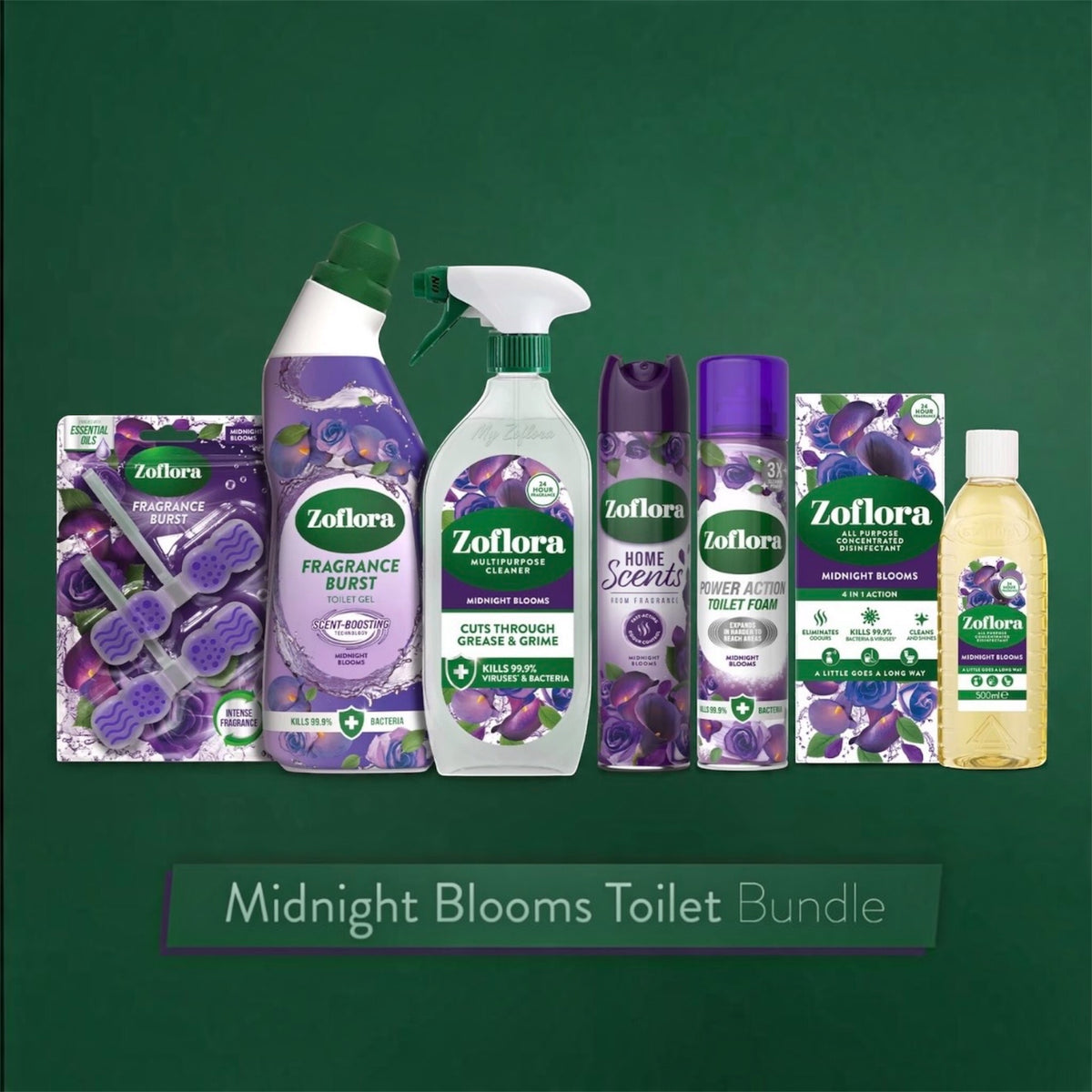 Zoflora Ultimate Bathroom Cleaning Bundle – Midnight Blooms