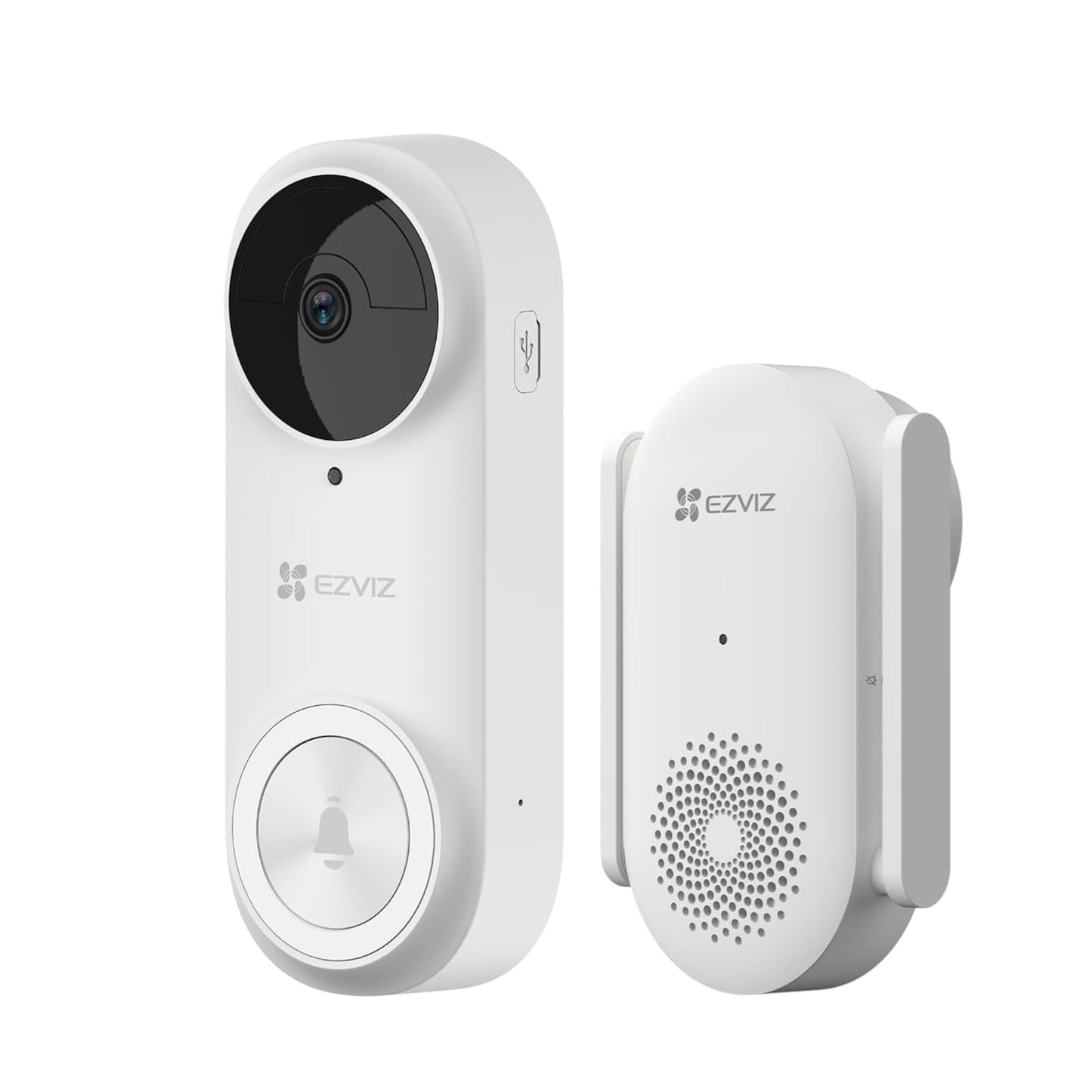 Ezviz 2K Battery Video Doorbell Camera with Chime No Monthly Fee, Wireless, Rechargeable, 256GB SD Card Supports, Human Detection, Ultra-Wide View, 2.4Ghz Wifi, Voice Changer, Alexa Control (DB2)