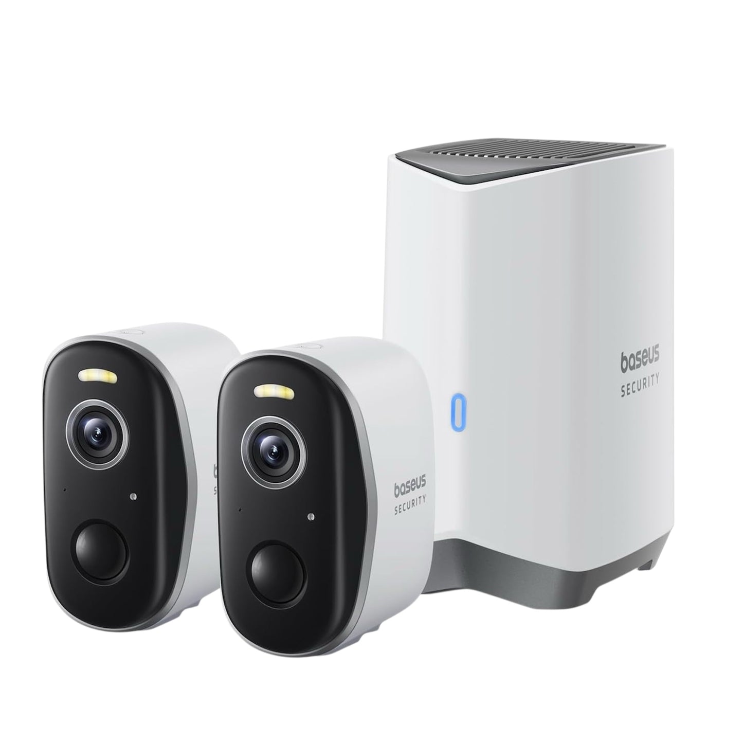Baseus Security Camera Outdoor Wireless True 2K Clarity, No Monthly Fee, 16TB Expandable Local Storage, 210-Day Battery Life, Spotlight & Alarm, Works with Alexa and Google Home - N1 2-Cam Kit
