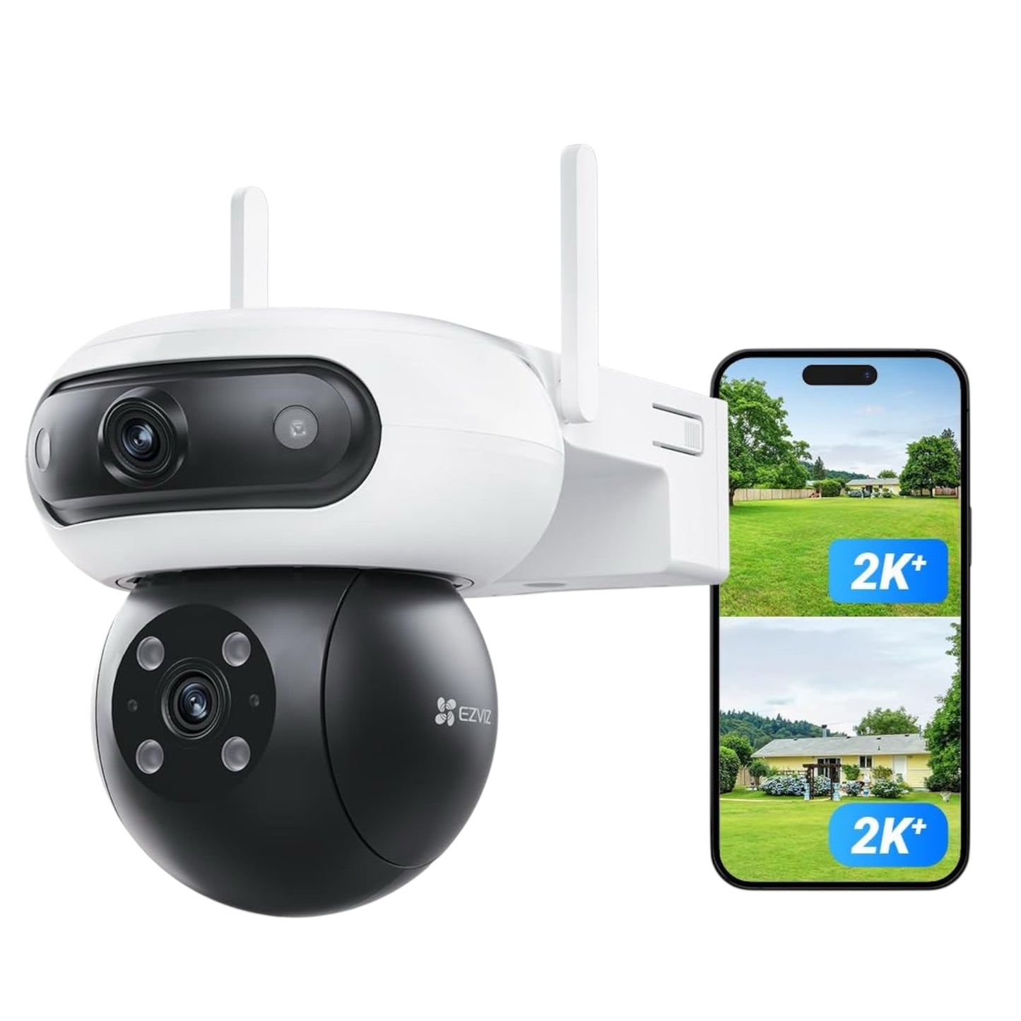 EZVIZ C90 Dual Lens 8MP (4MP+4MP) Wifi Outdoor Security Camera, 360° Surveillance Cameras, CCTV Cameras, Colour Night Vision, AI Person/Vehicle Detection, Two-Way Audio, Alexa, Waterproof
