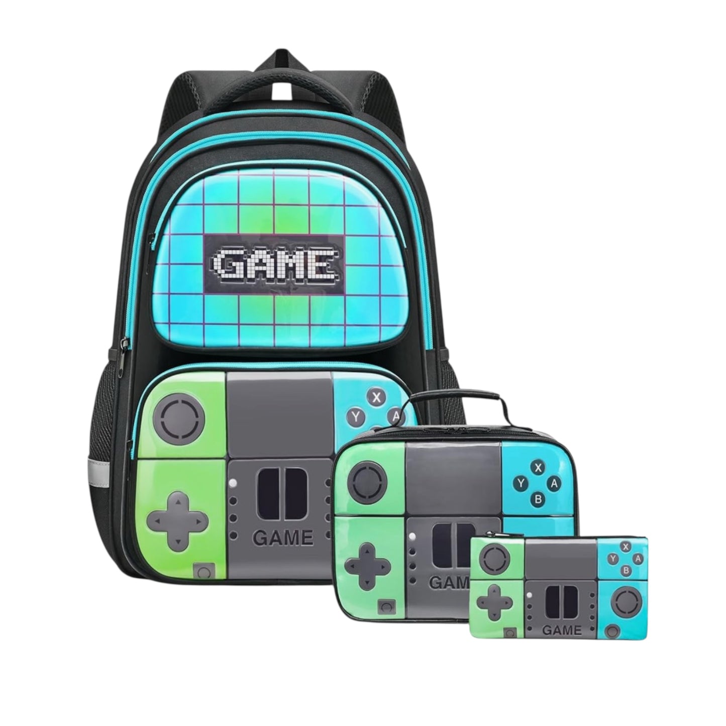 Gamer School Backpack for Boys Kids, School Bag for Elementary & Middle Students for Ages 6-14