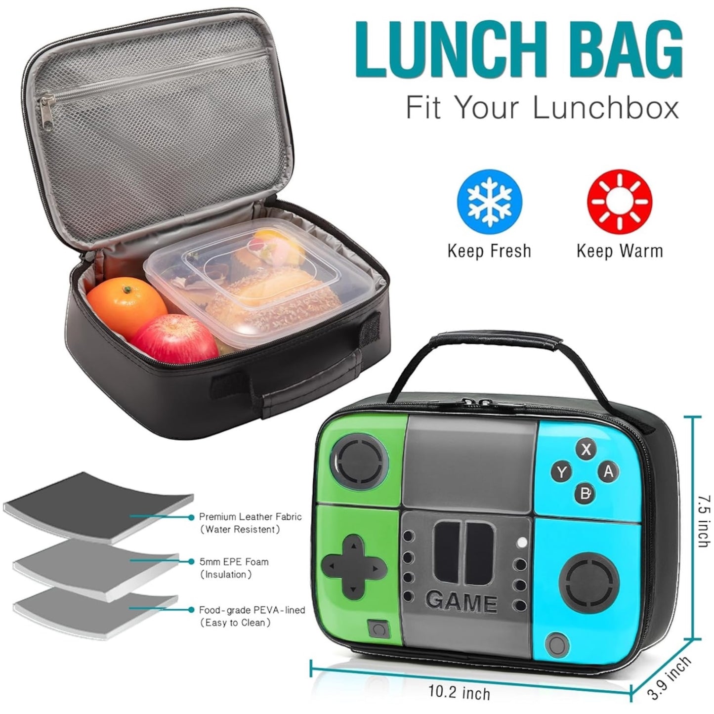 Gamer School Backpack for Boys Kids, School Bag for Elementary & Middle Students for Ages 6-14