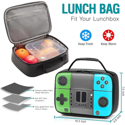 Gamer School Backpack for Boys Kids, School Bag for Elementary & Middle Students for Ages 6-14