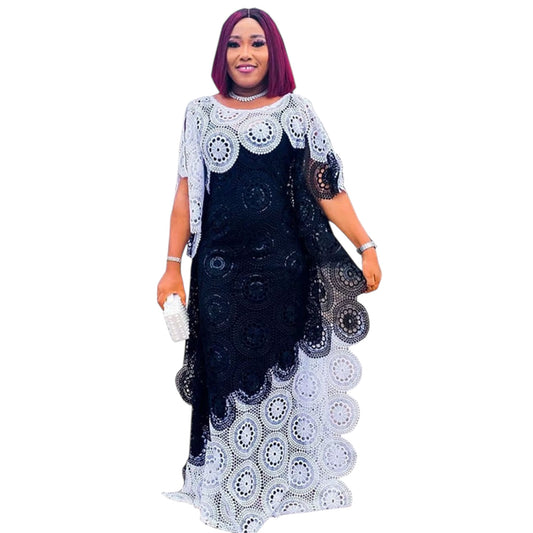 Customized African Party Dresses for Women Elegant Lace Africa Clothing New Muslim Fashion Abayas Dashiki Robe Kaftan Long Maxi (Delivered within 2-3 weeks from the day of purchase)