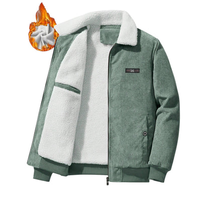 Manfinity Homme Men'S Zipper Front Long Sleeve Pocket Casual Outerwear Jacket, Simple Design for Everyday Wear