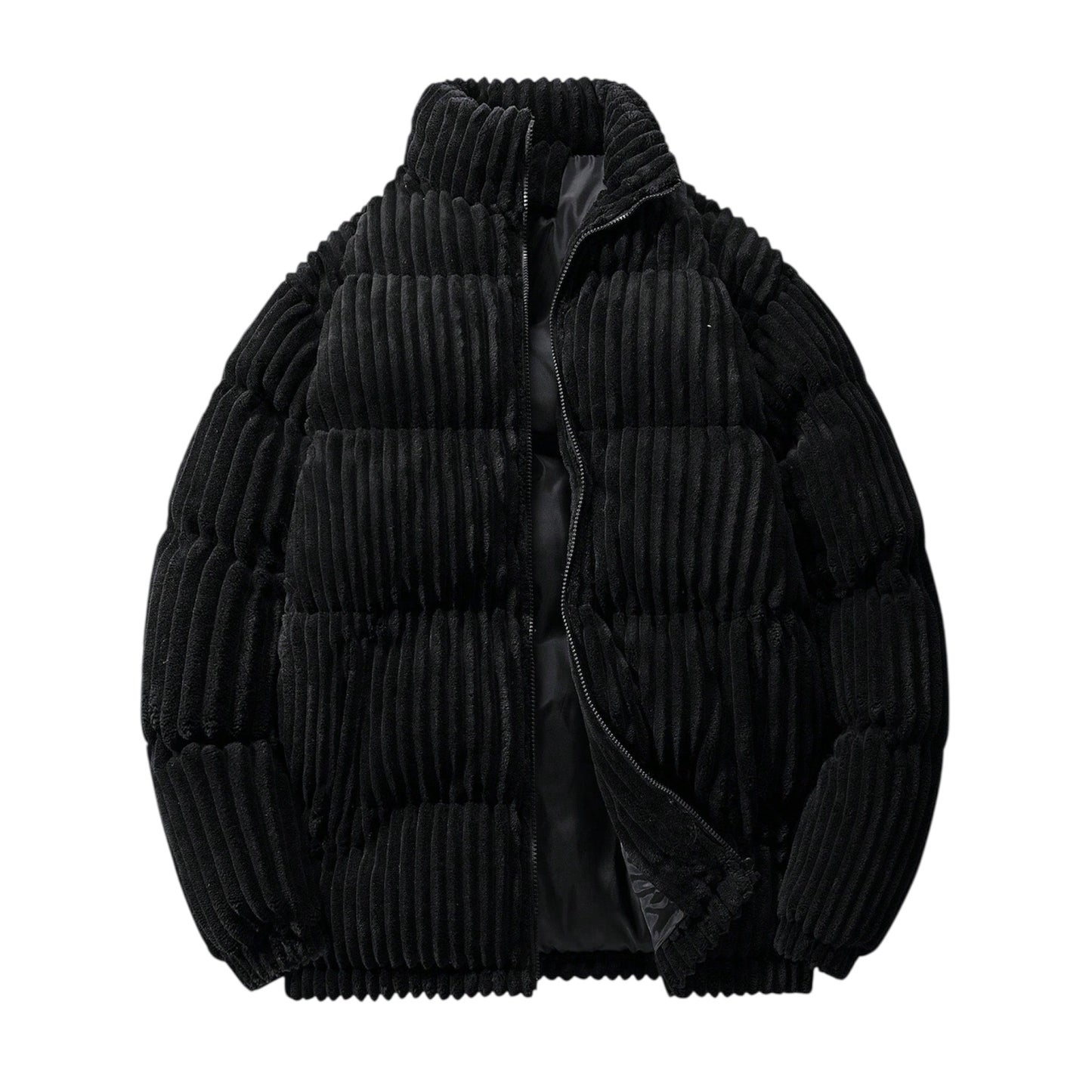 Manfinity Homme Oversized Men'S Zip-Up Corduroy Padded Coat