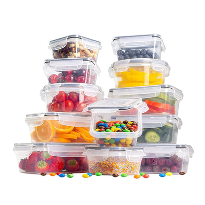 nuovva  Airtight Food Storage Containers Set – Plastic Food Containers with Lid – Leak Proof Pantry & Kitchen Containers – Meal Prep Sets with Lids – 24Pcs (12 Containers + 12 Lids)