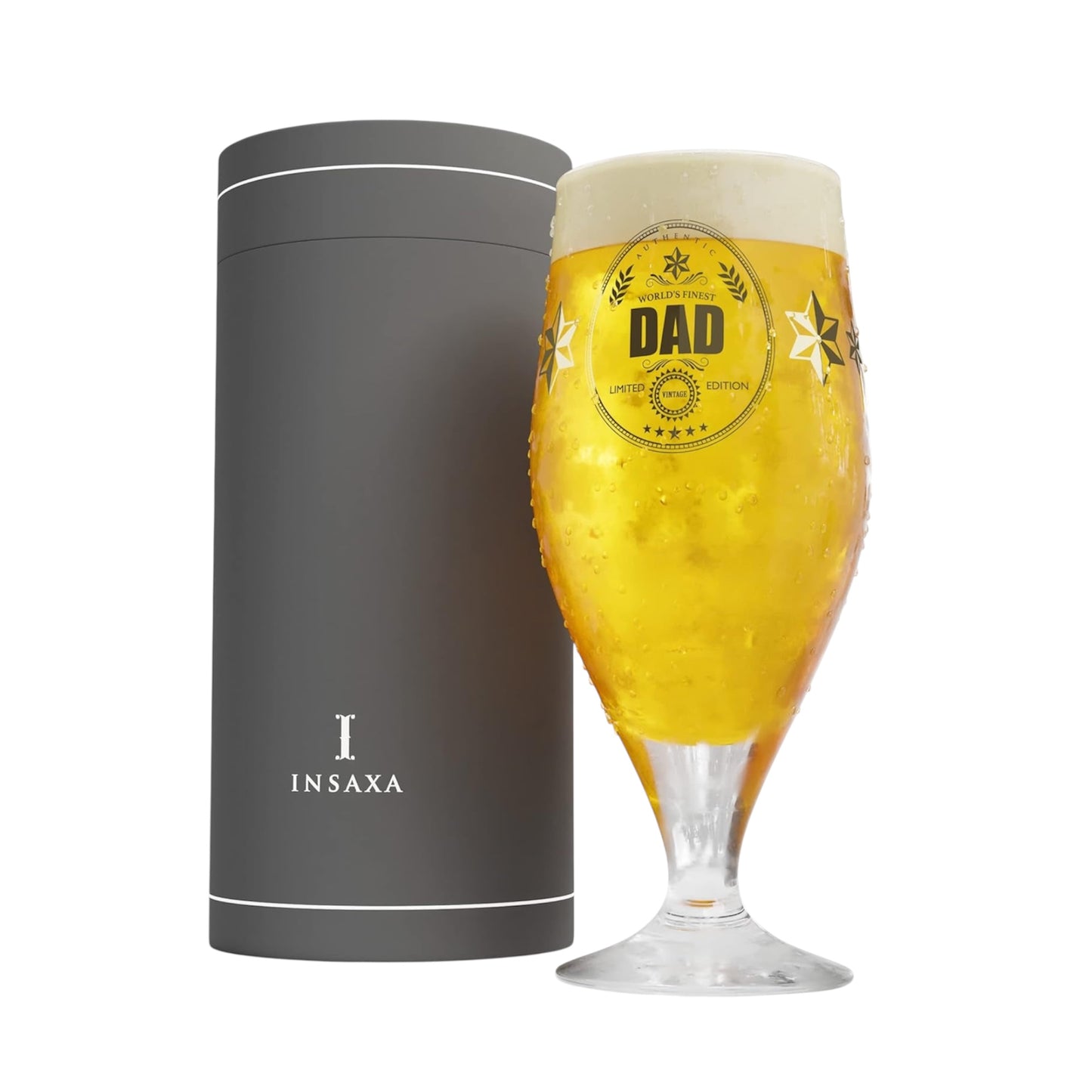 Father's Day / Birthday Gifts Dad Gifts - World'S Finest Dad Beer Glass (1 Pint / 580Ml) Christmas Birthday Presents Father'S Day Gift
