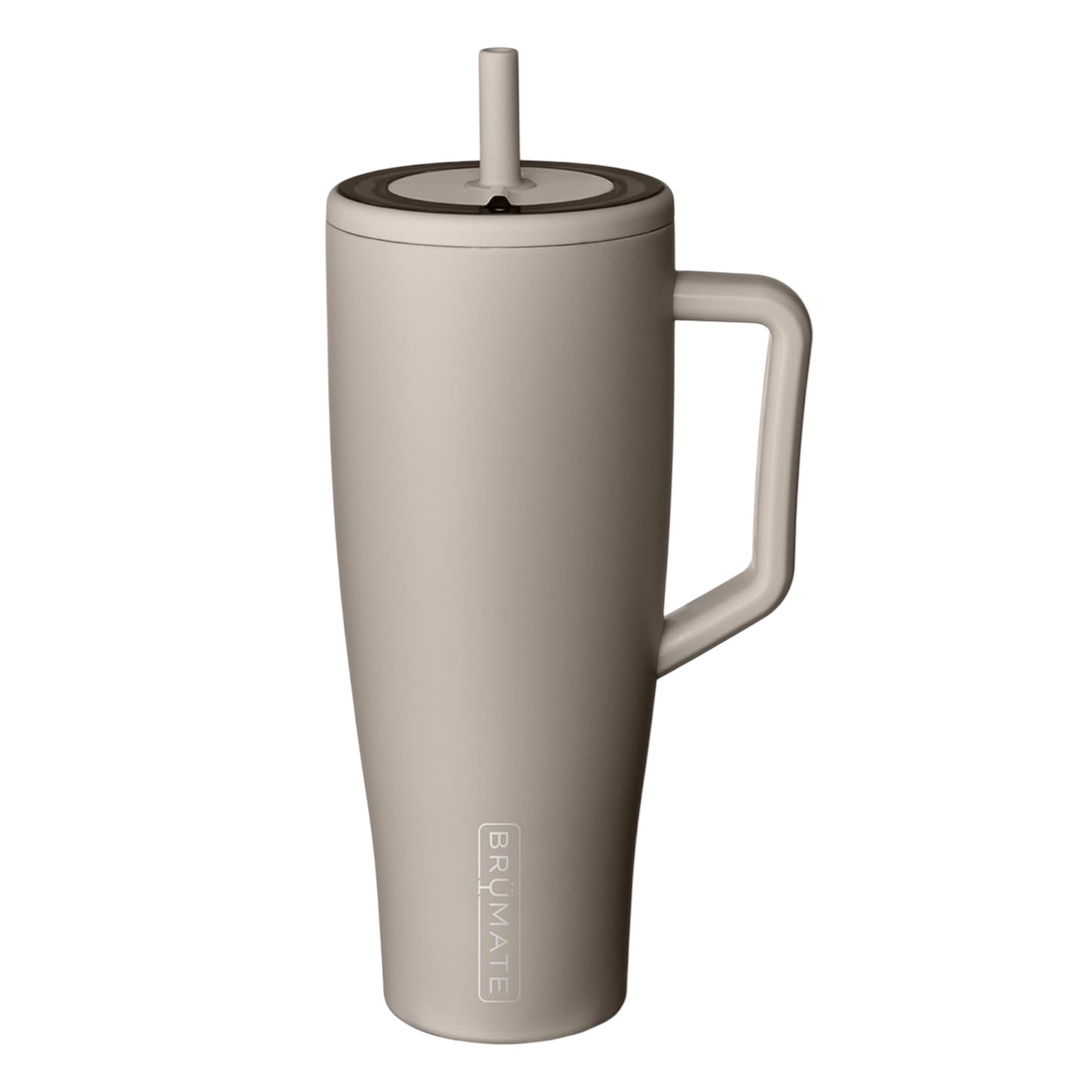 BrüMate  1.2L Tumbler with Straw and Lid | 100% Leakproof | Cold for 24 Hours | 40Oz Metal Water Bottle with Handle | Insulated Cup | Stainless Steel Travel Gym Mug (Mocha)