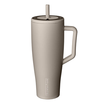 BrüMate  1.2L Tumbler with Straw and Lid | 100% Leakproof | Cold for 24 Hours | 40Oz Metal Water Bottle with Handle | Insulated Cup | Stainless Steel Travel Gym Mug (Mocha)