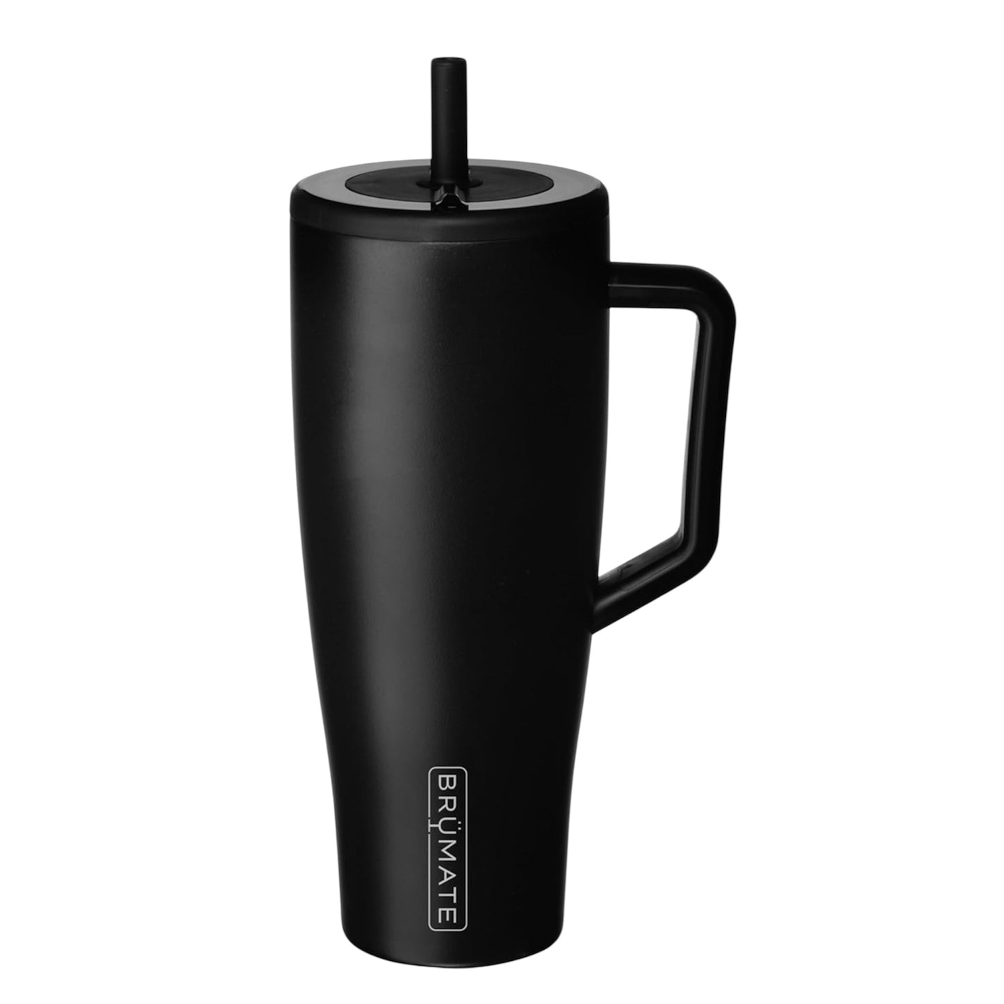 BrüMate 1.2L Tumbler with Straw and Lid | 100% Leakproof | Cold for 24 Hours | 40Oz Metal Water Bottle with Handle | Insulated Cup | Stainless Steel Travel Gym Mug (Matte Black)