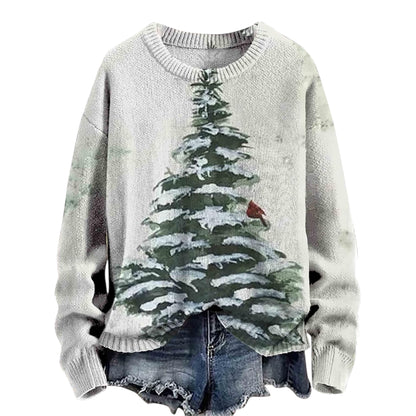 Christmas Jumpers Knit Sweater Sweatshirts Crewneck Oversized Sweatshirt Ladies Xmas Pullover