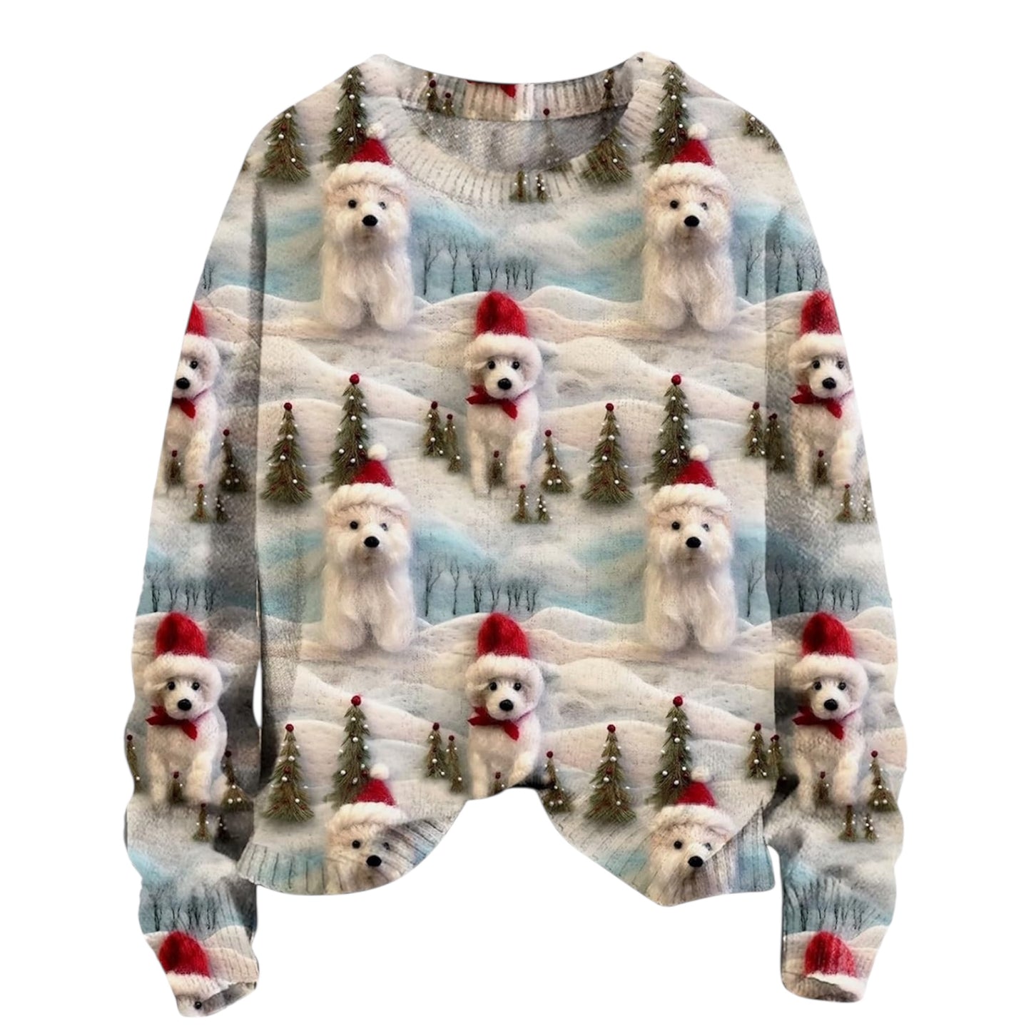 Christmas Jumpers Knit Sweater Sweatshirts Crewneck Oversized Sweatshirt Ladies Xmas Pullover