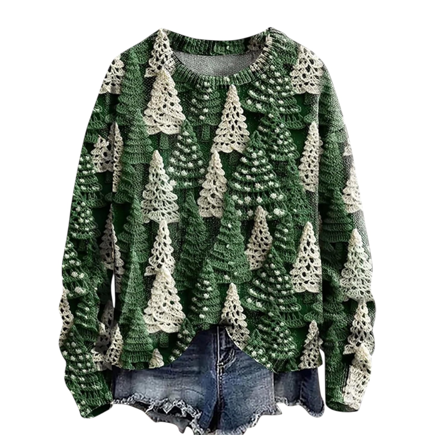 Christmas Jumpers Knit Sweater Sweatshirts Crewneck Oversized Sweatshirt Ladies Xmas Pullover