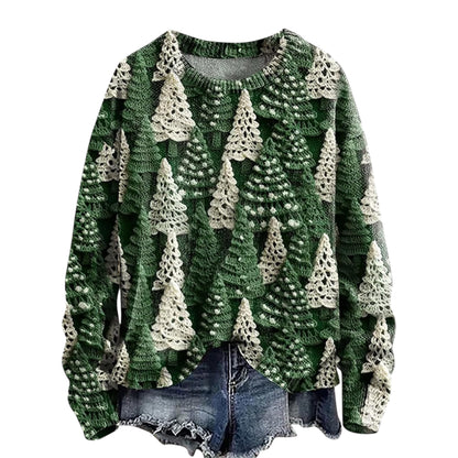 Christmas Jumpers Knit Sweater Sweatshirts Crewneck Oversized Sweatshirt Ladies Xmas Pullover