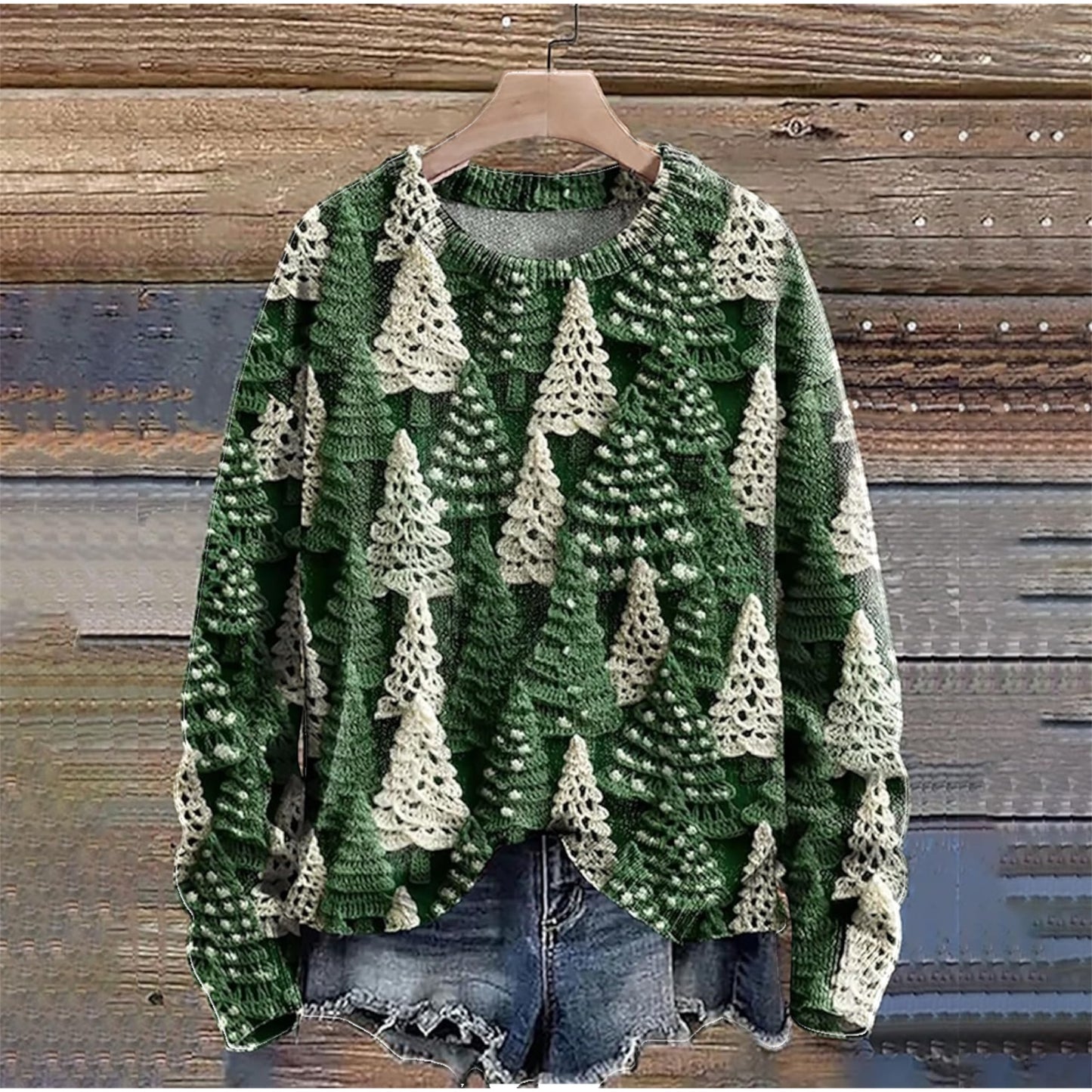 Christmas Jumpers Knit Sweater Sweatshirts Crewneck Oversized Sweatshirt Ladies Xmas Pullover