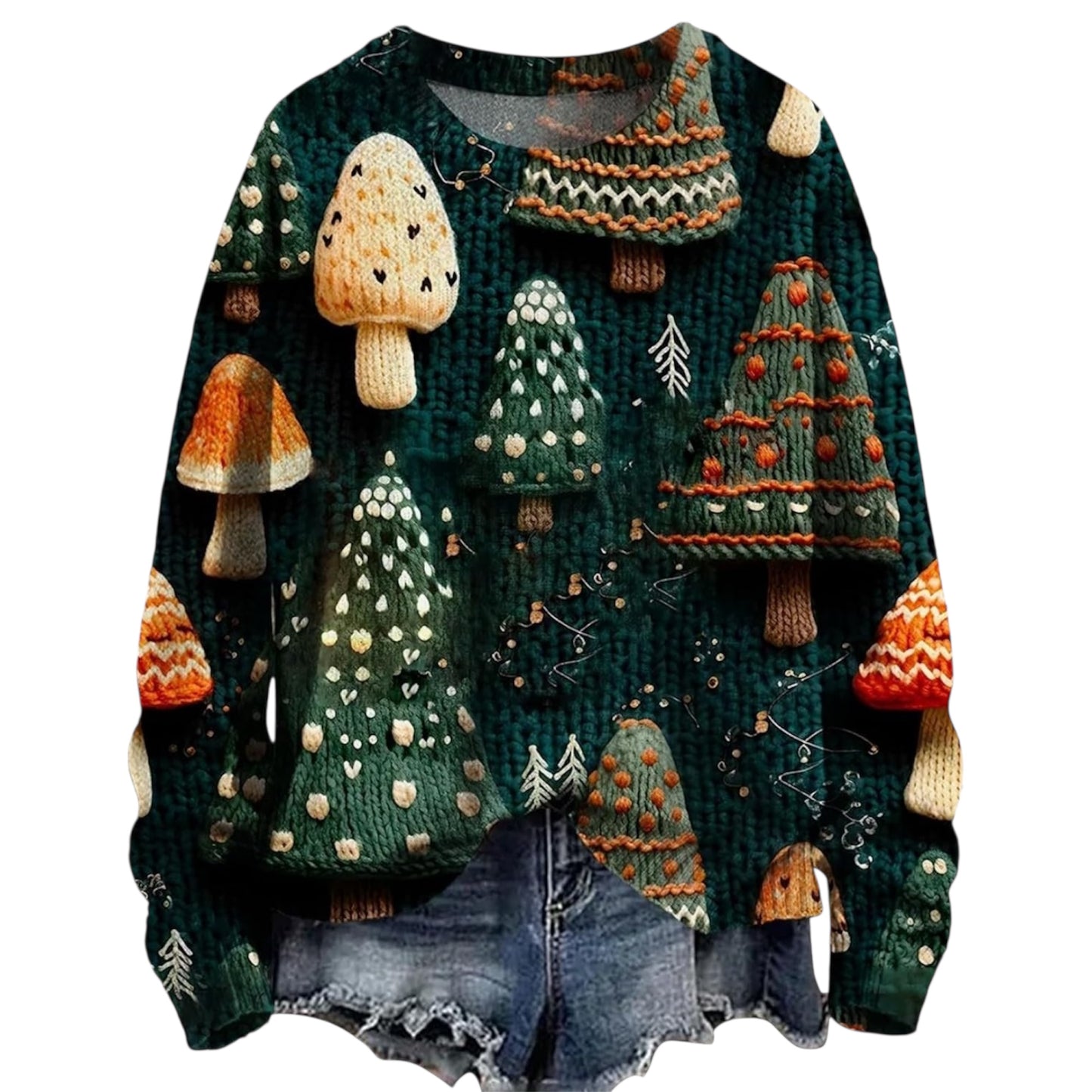 Christmas Jumpers Knit Sweater Sweatshirts Crewneck Oversized Sweatshirt Ladies Xmas Pullover