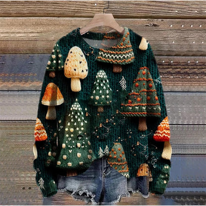 Christmas Jumpers Knit Sweater Sweatshirts Crewneck Oversized Sweatshirt Ladies Xmas Pullover