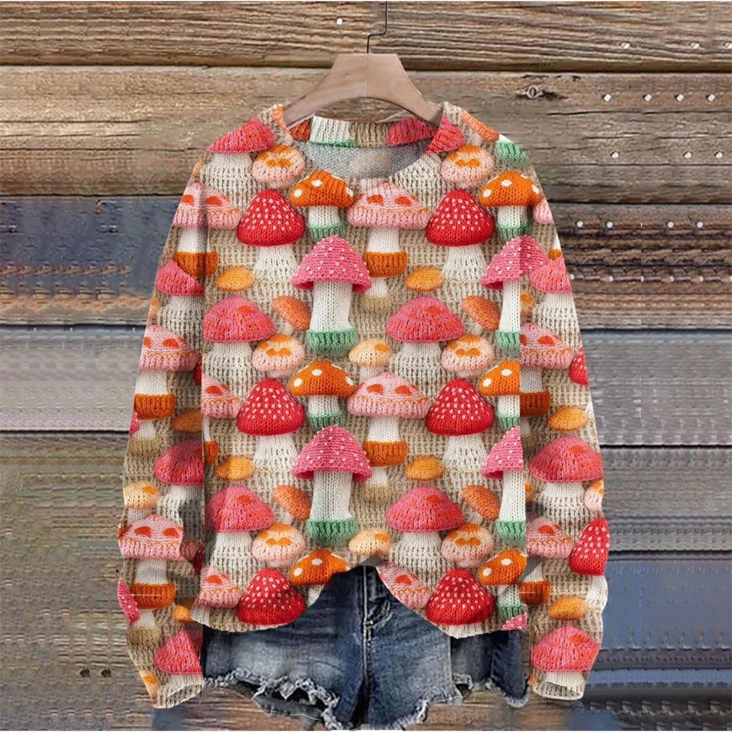 Christmas Jumpers Knit Sweater Sweatshirts Crewneck Oversized Sweatshirt Ladies Xmas Pullover
