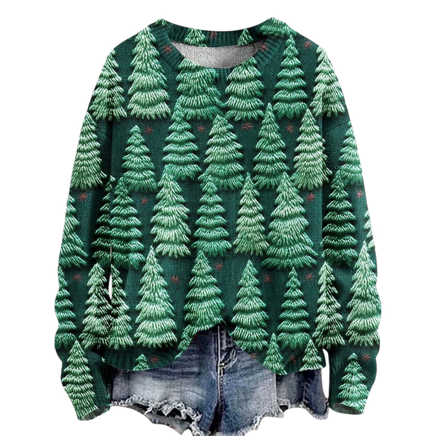 Christmas Jumpers Knit Sweater Sweatshirts Crewneck Oversized Sweatshirt Ladies Xmas Pullover