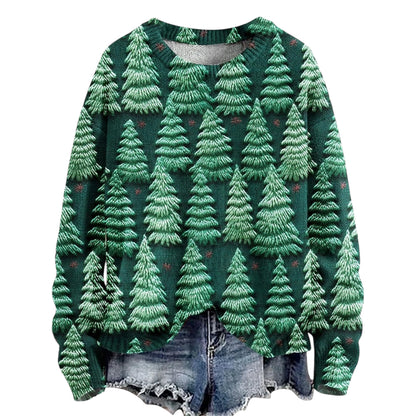 Christmas Jumpers Knit Sweater Sweatshirts Crewneck Oversized Sweatshirt Ladies Xmas Pullover