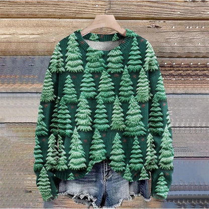 Christmas Jumpers Knit Sweater Sweatshirts Crewneck Oversized Sweatshirt Ladies Xmas Pullover