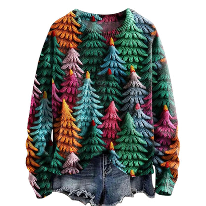 Christmas Jumpers Knit Sweater Sweatshirts Crewneck Oversized Sweatshirt Ladies Xmas Pullover