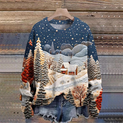Christmas Jumpers Knit Sweater Sweatshirts Crewneck Oversized Sweatshirt Ladies Xmas Pullover
