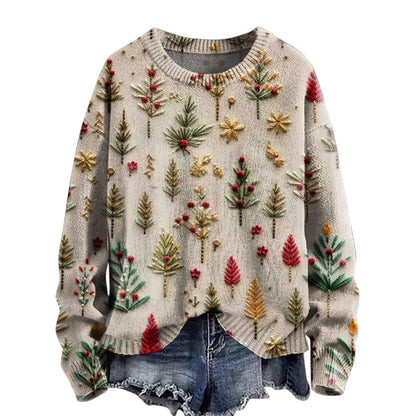 Christmas Jumpers Knit Sweater Sweatshirts Crewneck Oversized Sweatshirt Ladies Xmas Pullover