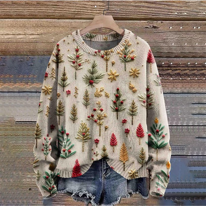 Christmas Jumpers Knit Sweater Sweatshirts Crewneck Oversized Sweatshirt Ladies Xmas Pullover