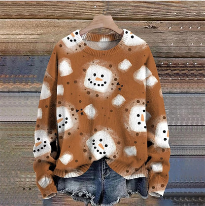 Christmas Jumpers Knit Sweater Sweatshirts Crewneck Oversized Sweatshirt Ladies Xmas Pullover