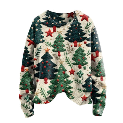 Christmas Jumpers Knit Sweater Sweatshirts Crewneck Oversized Sweatshirt Ladies Xmas Pullover