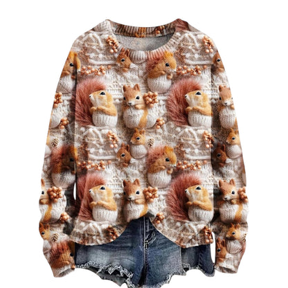 Christmas Jumpers Knit Sweater Sweatshirts Crewneck Oversized Sweatshirt Ladies Xmas Pullover