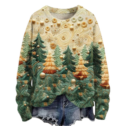 Christmas Jumpers Knit Sweater Sweatshirts Crewneck Oversized Sweatshirt Ladies Xmas Pullover