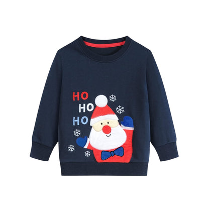 EULLA Boys Christmas Jumper Reindeer Sweatshirt Gift Kids Long Sleeve Dinosaur Tee Shirt Tops Crew Neck Pullover Hoodies Casual Outfit Clothes Age 1-7 Years