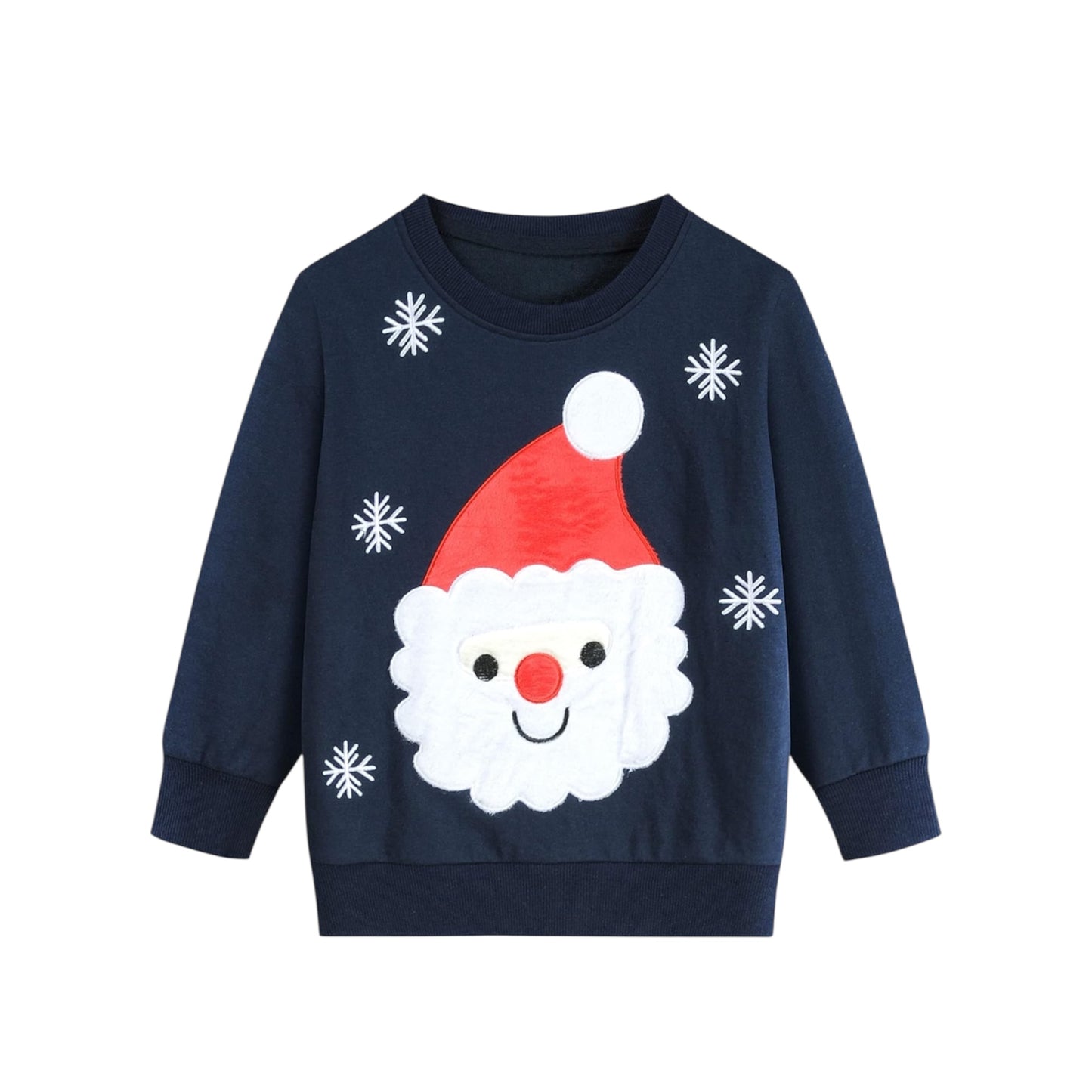 Kids Christmas Boys Sweatshirt Santa Claus Jumper Long Sleeve Tops T-Shirts Winter Casual Pullover Toddler Clothes for Age 2-10 Years