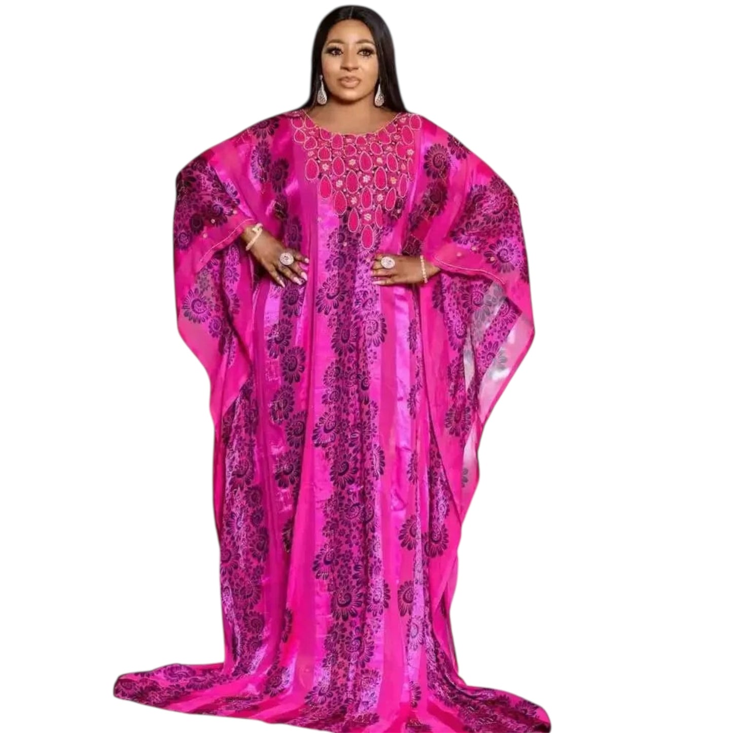 Customized African Maxi Dress for Women – 2025 Fall Dashiki Abaya Boubou Style (Delivered within 2-3 weeks from the day of purchase)
