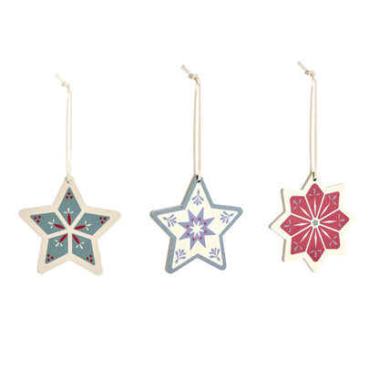 Pack of 6 Wooden Star Christmas
Ornament