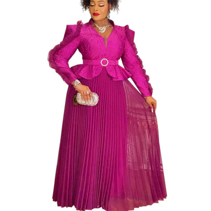 Plus Size African Party Dress for Women – Elegant 2025 Dashiki Ankara Maxi Gown (Delivered within 2-3 weeks from the day of purchase)