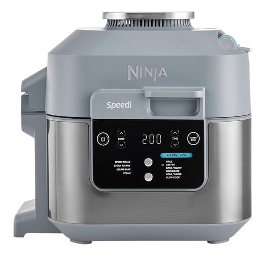 Ninja Speedi 10-in-1 Rapid Cooker, Air Fryer and Multi Cooker, 5.7L, Meals for 4 in 15 Minutes, Air Fry, Steam, Grill, Bake, Roast, Sear, Slow Cook & More, Cooks 4 Portions, Sea Salt Grey, ON400UK